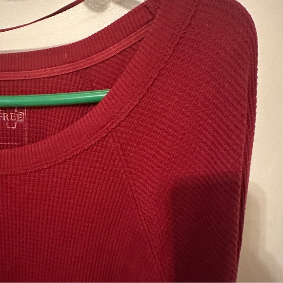 Free People We The Free Thermal Oversized red women S - Picture 5 of 11